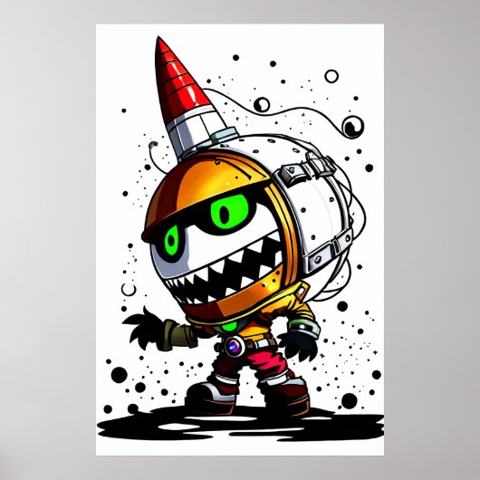 漫画ユニークエイリアン | AI Art ポスター (正面)