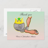 漫画ユーモアのあるのボールとチェ結婚ーンのありがとう ポストカード (正面/裏面)