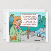 漫画ユーモアのあるの退職招待状 招待状 (正面)