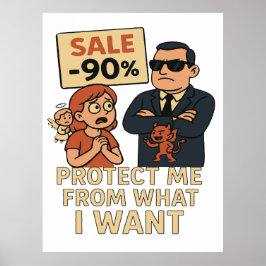 漫画ユーモアのあるスタイル ポスター