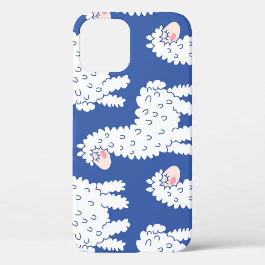 漫画ラマ・アルパカ、ヴィンテージ・パターン Case-Mate iPhoneケース (裏面)