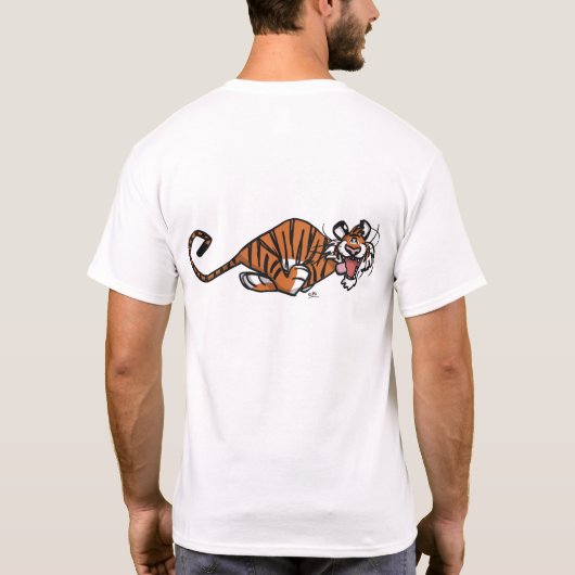 漫画ランニングのTiger Tシャツ（背面） Tシャツ (裏面)