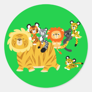 漫画リガーと友人の丸いステッカー ラウンドシール