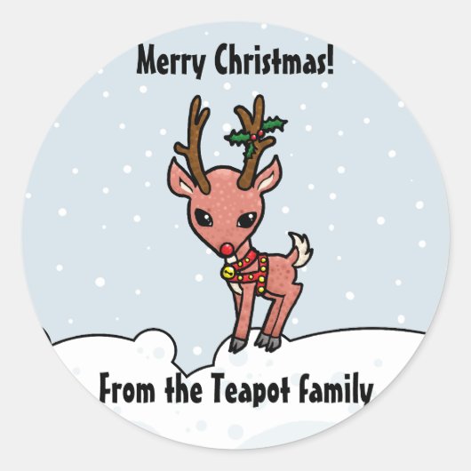 漫画ルドルフカスタマイズスクリスステッカー ラウンドシール (正面)