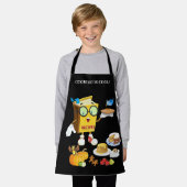 漫画レシピブックキャラクター エプロン (着用した状態)