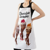 漫画レディースチョコレートカップケーキ エプロン (インサイチュ)