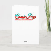 漫画レトロピンナップガールとカクテル誕生日 カード (裏面)