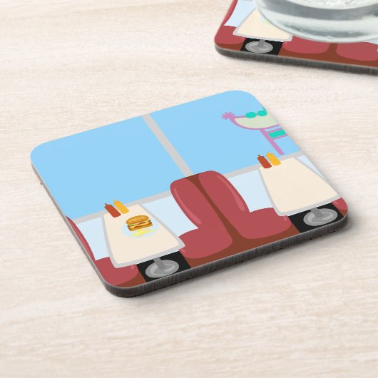 漫画レトロフィフティスディナー コースター (左側)