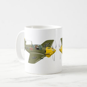 漫画レトロ戦闘機飛行機 コーヒーマグカップ