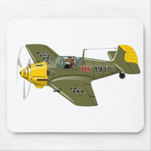 漫画レトロ戦闘機飛行機 マウスパッド