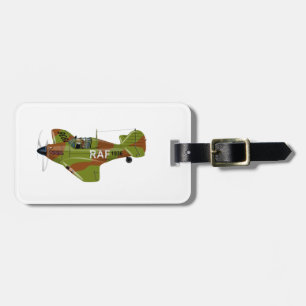 漫画レトロ戦闘機飛行機 ラゲッジタグ
