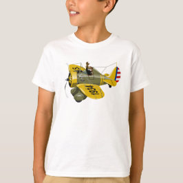 漫画レトロ戦闘機飛行機 Tシャツ