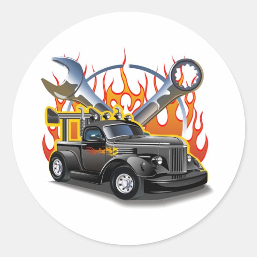 漫画レトロ改造 ラウンドシール (正面)