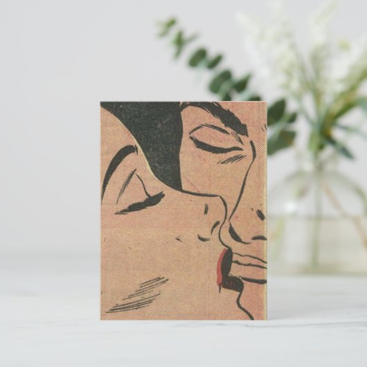 漫画ロイリヒテンシュタインスタイルキス シーズンポストカード (スタンド正面)