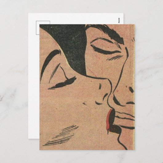 漫画ロイリヒテンシュタインスタイルキス シーズンポストカード (正面/裏面)