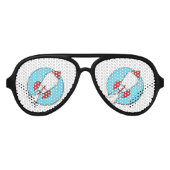 漫画ロケットシップデザイン アビエーターサングラス (正面)