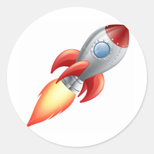 漫画ロケット宇宙船 ラウンドシール