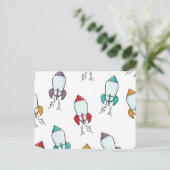 漫画ロケット船のパターン ポストカード (スタンド正面)