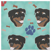 漫画ロットワイラー ファブリック (クローズアップ)