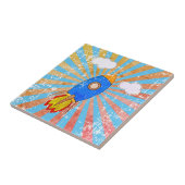 漫画ロッ動揺してクレトロサンセット装飾 タイル (側面)