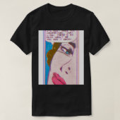 漫画ロフィガールグリッチレトロヴィンテージリヒテンシュタイン Tシャツ (デザイン正面)