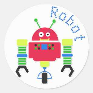 漫画ロボットシール ラウンドシール