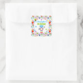 漫画ロボットテーマ誕生日パーティー スクエアシール (バッグ)