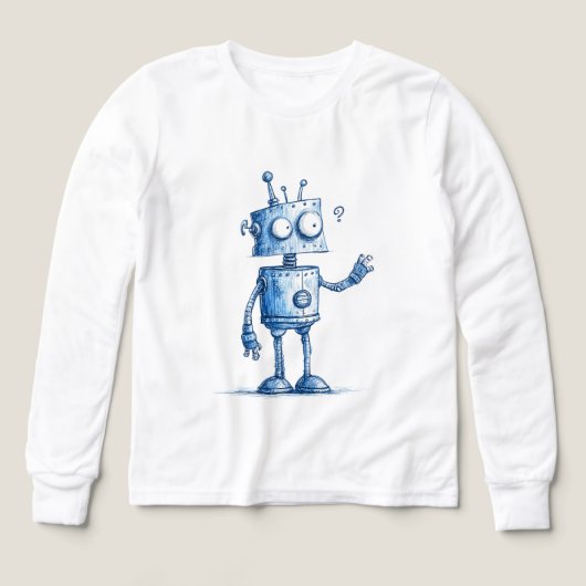 漫画ロボットバディ – 手描きスタイル (デザイン正面)