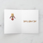 漫画ロボット編集可能な子どもの誕生日 カード (内部)