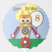 漫画ロボット編集可能な子どもの誕生日