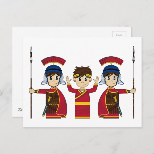 漫画ローマの皇帝と兵士 ポストカード (正面/裏面)