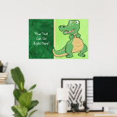 漫画ワニのポスタープリント ポスター (ホームオフィス)