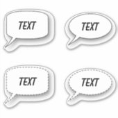 漫画ワードクラウドワードバブルアーポップ・アートのト シール (正面)