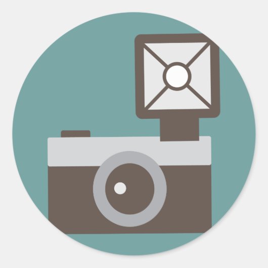 漫画ヴィンテージカメラ ラウンドシール (正面)