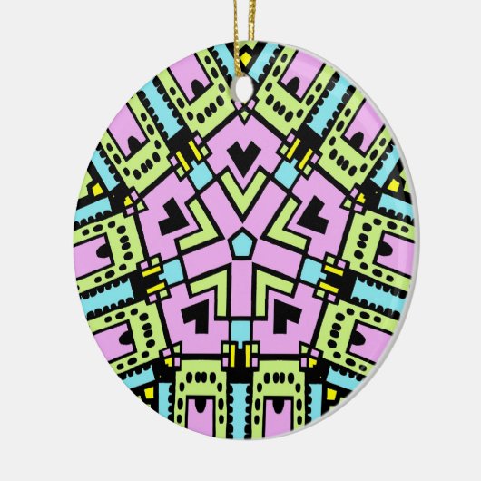 漫画万華鏡のように千変万化するパターン02 セラミックオーナメント (左)