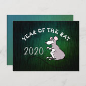 漫画中国のラットニューイヤー2020あいさつ葉書 インビテーションポストカード (正面/裏面)