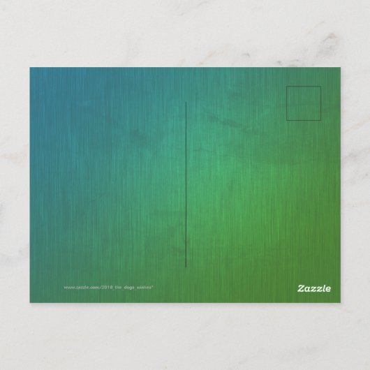 漫画中国のラットニューイヤー2020緑はがき ポストカード (裏面)