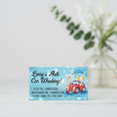 漫画乳母車カーウォッシュイラストレーション 名刺 (スタンド正面)