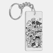 漫画予測できなのキャラクター集団 キーホルダー (正面左)