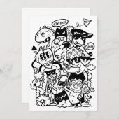 漫画予測できなのキャラクター集団 サンキューカード (正面/裏面)