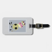 漫画予測できな牛おもしろい農動物 ラゲッジタグ (正面横)