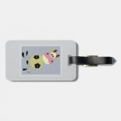 漫画予測できな牛おもしろい農動物 ラゲッジタグ (裏面横)