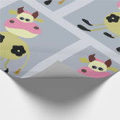 漫画予測できな牛おもしろい農動物 ラッピングペーパー