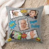 漫画写真コラージュ音声バブルBam Wunk Zot クッション (ブランケット)