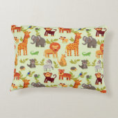 漫画動物が付いているパターン アクセントクッション (裏面)