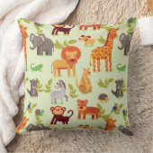 漫画動物が付いているパターン クッション (ブランケット)