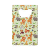 漫画動物が付いているパターン クレジットカード栓抜き (裏面)