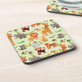 漫画動物が付いているパターン コースター (左側)