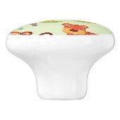 漫画動物が付いているパターン セラミックノブ (側面)