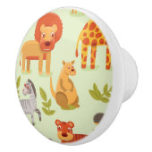 漫画動物が付いているパターン セラミックノブ (右)